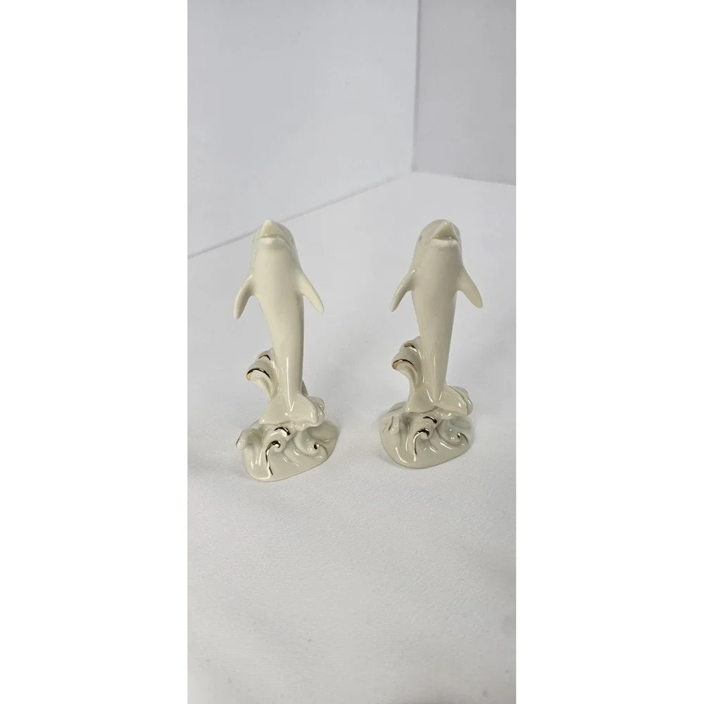 Lenox Fine China Dolphins On Wave Pair 4